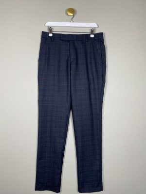 Blue Buddha str. 32 <br/> koksgrå ternet buks