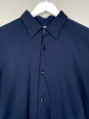 Selected Homme str. L <br/> marineblå soft skjorte slim fit