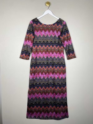 Peppercorn str. S <br/> lang pink glimmerkjole