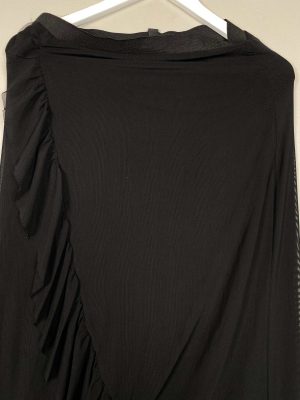 Yas str. S <br/b> sort nederdel med slå-om illusion