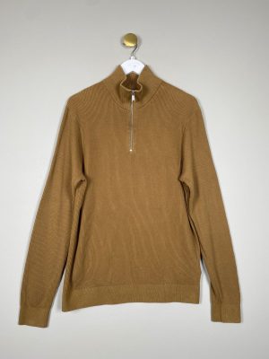 Junk de Luxe str. L <br/> khaki half-zip striktrøje