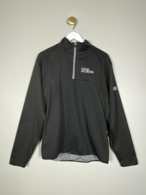 Oscar Jacobson str. L <br/> sort half-zip trøje