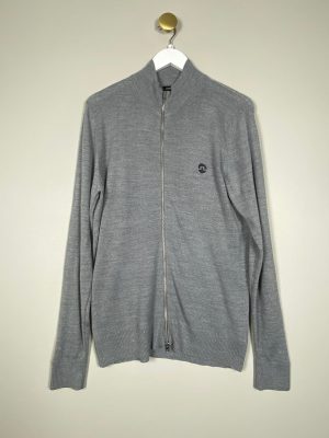 J. Lindeberg str. L <br/> grå lynlåstrøje