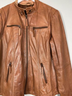 No. 1 by OX str. 46 <br/> brun læderjakke