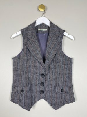 Message str. 38 <br/> grå vest med vævet striber