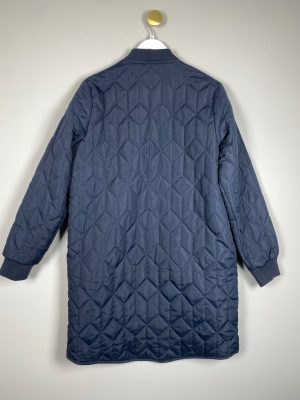 Weather Report str. 40 <br/> vateret halvlang jakke marineblå