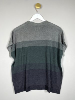 Nümph str. M <br/> Vest i grøn sort