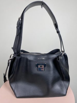 Valentino skuldertaske med rem i sort