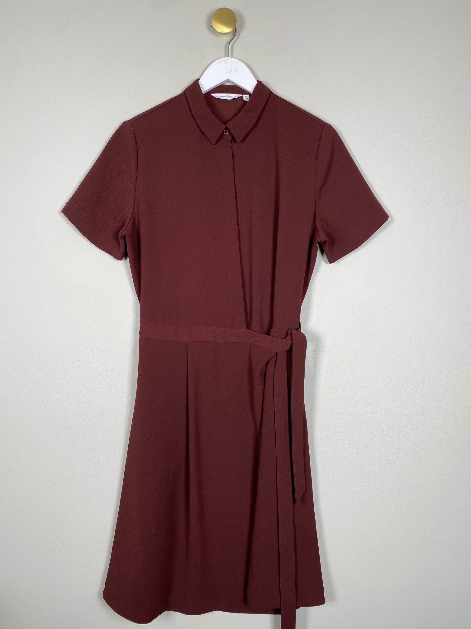 & Other Stories str. 40 <br/> bordeaux kjole med slå-om effekt