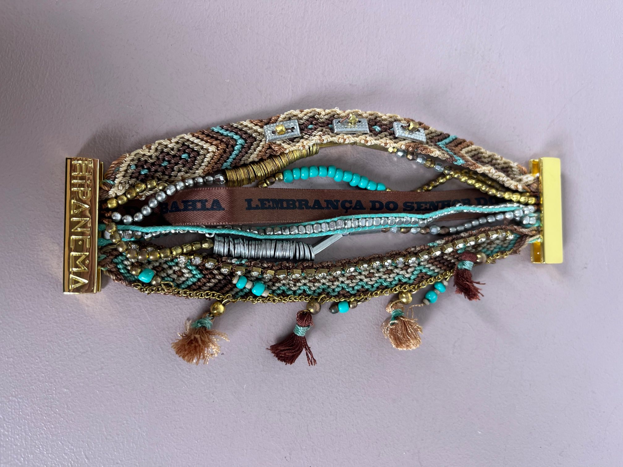 Hipanema armbånd flet og metal - Billede 5