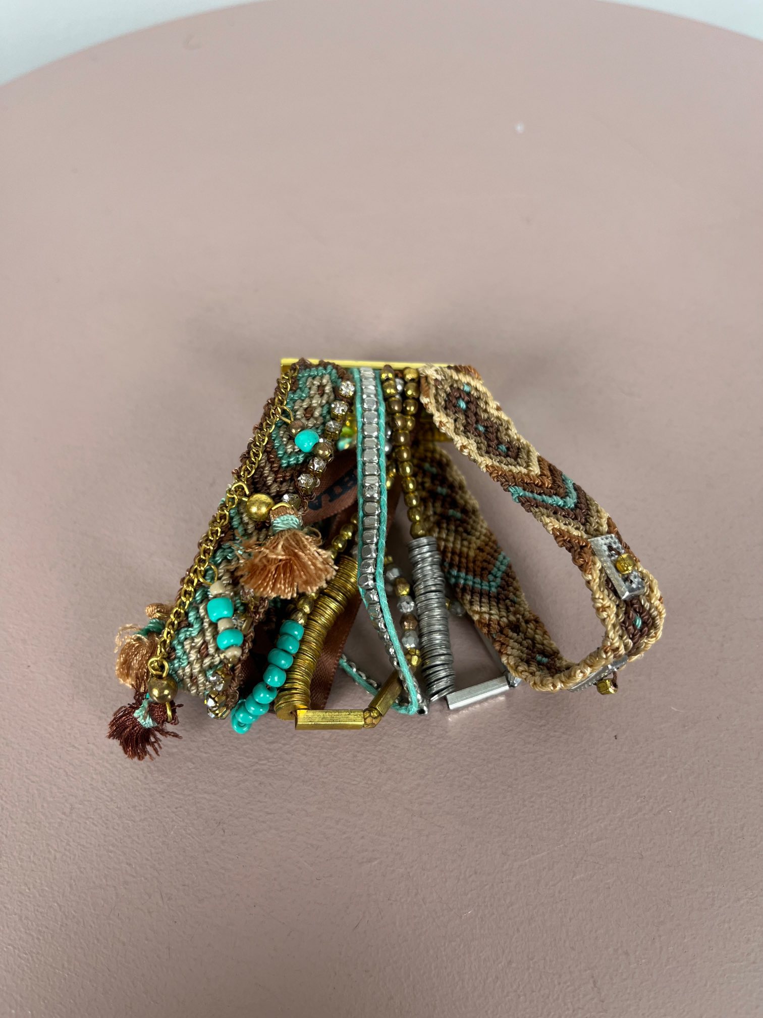 Hipanema armbånd flet og metal - Billede 4