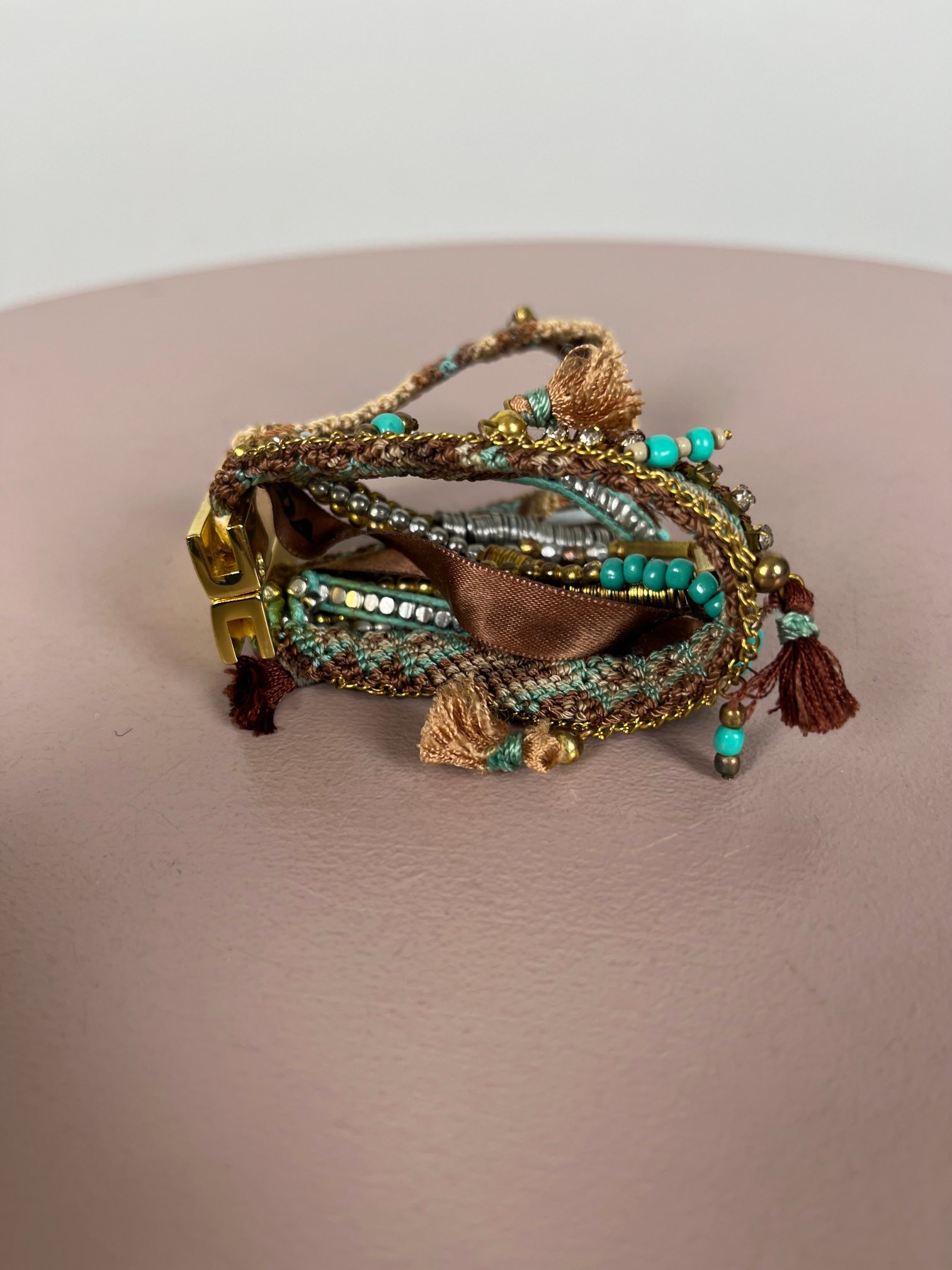 Hipanema armbånd flet og metal - Billede 3