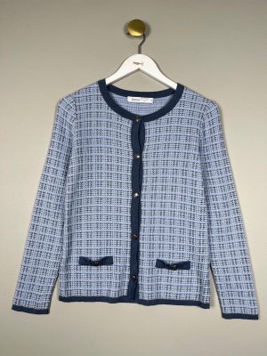 Skovhuus str. S <br/> blå cardigan