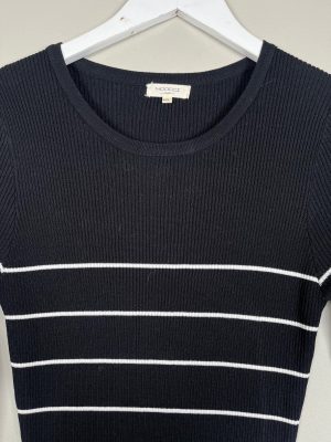 Moocci str. S M <br/> sort hvid stribet tight kjole