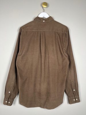 Barbour str. L <br/> skovbrun babyfløjl skjorte