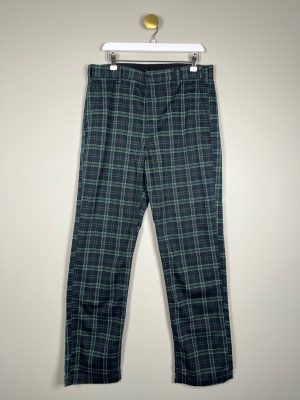 Levis str. M <br/> grøn marine ternet buks med skrålomme