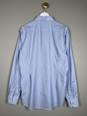 Eton str. L. <br/> lyseblå småternet skjorte slimfit