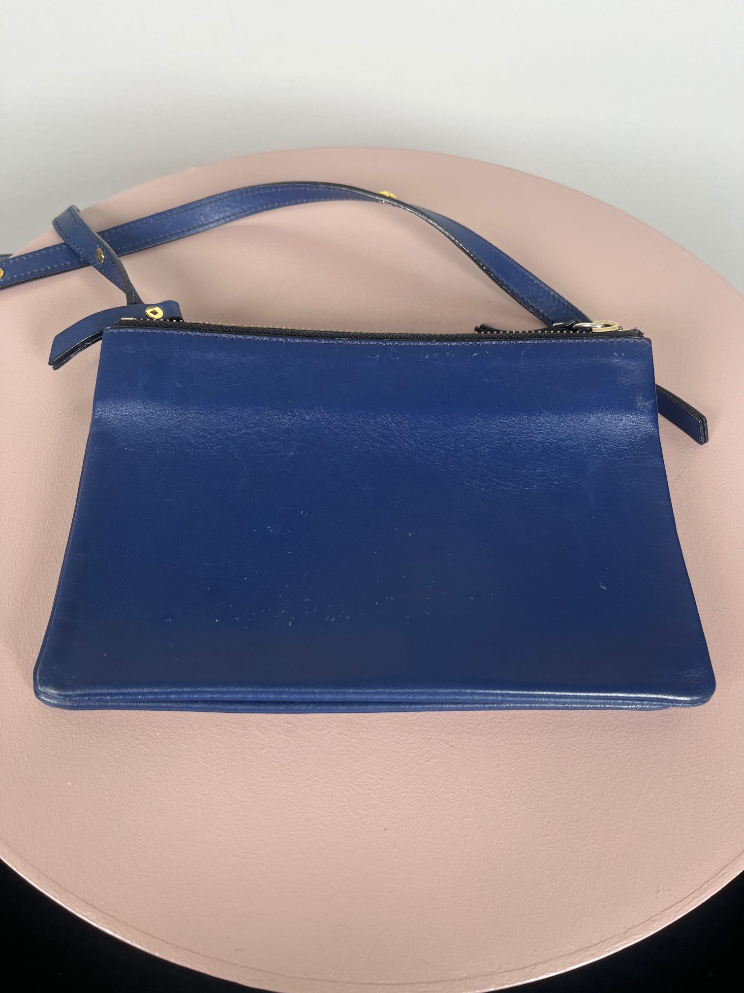 Rika by Ulrika Lundgren blå skuldertaske med 3 rum - Billede 8