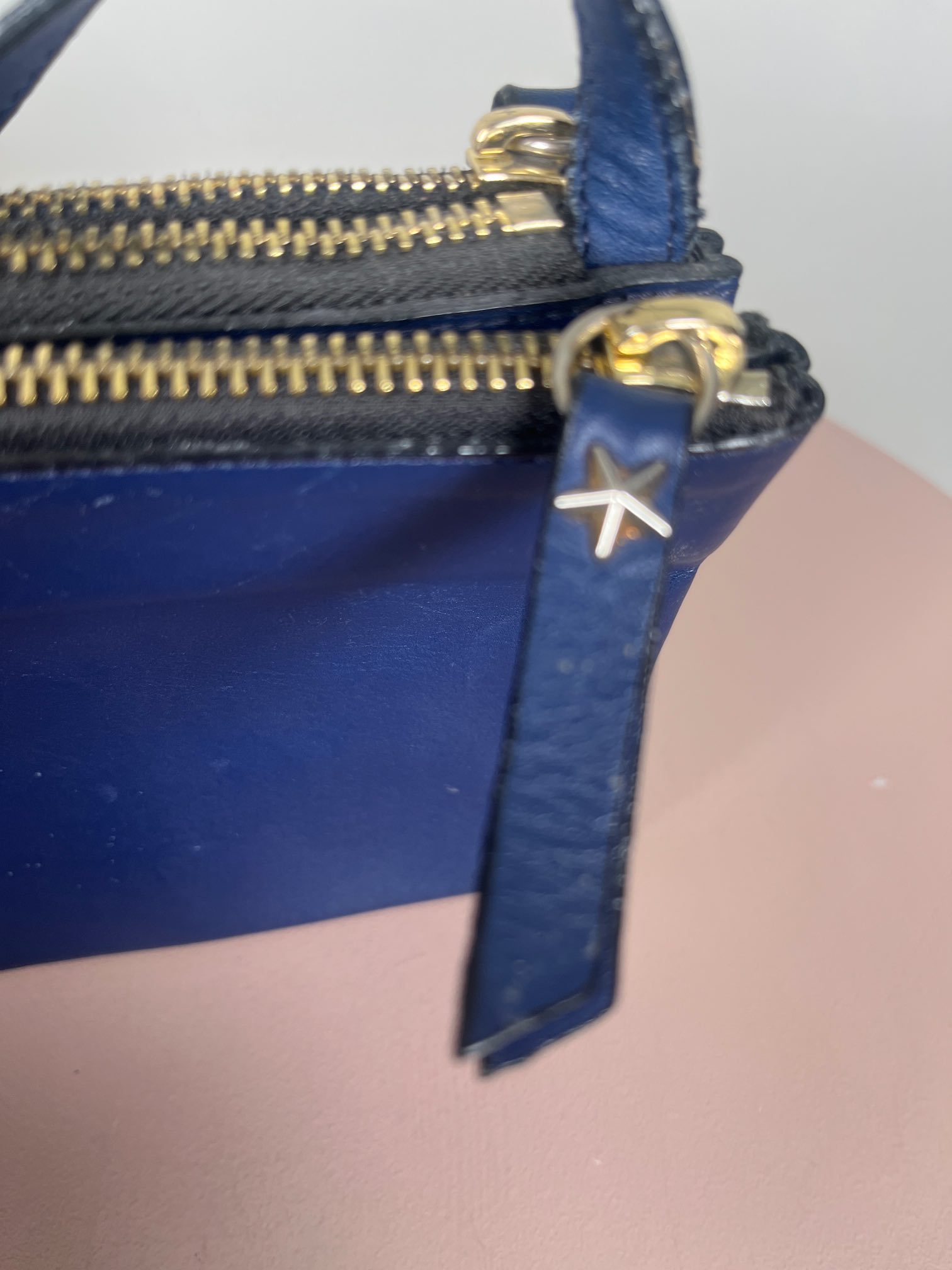 Rika by Ulrika Lundgren blå skuldertaske med 3 rum - Billede 7