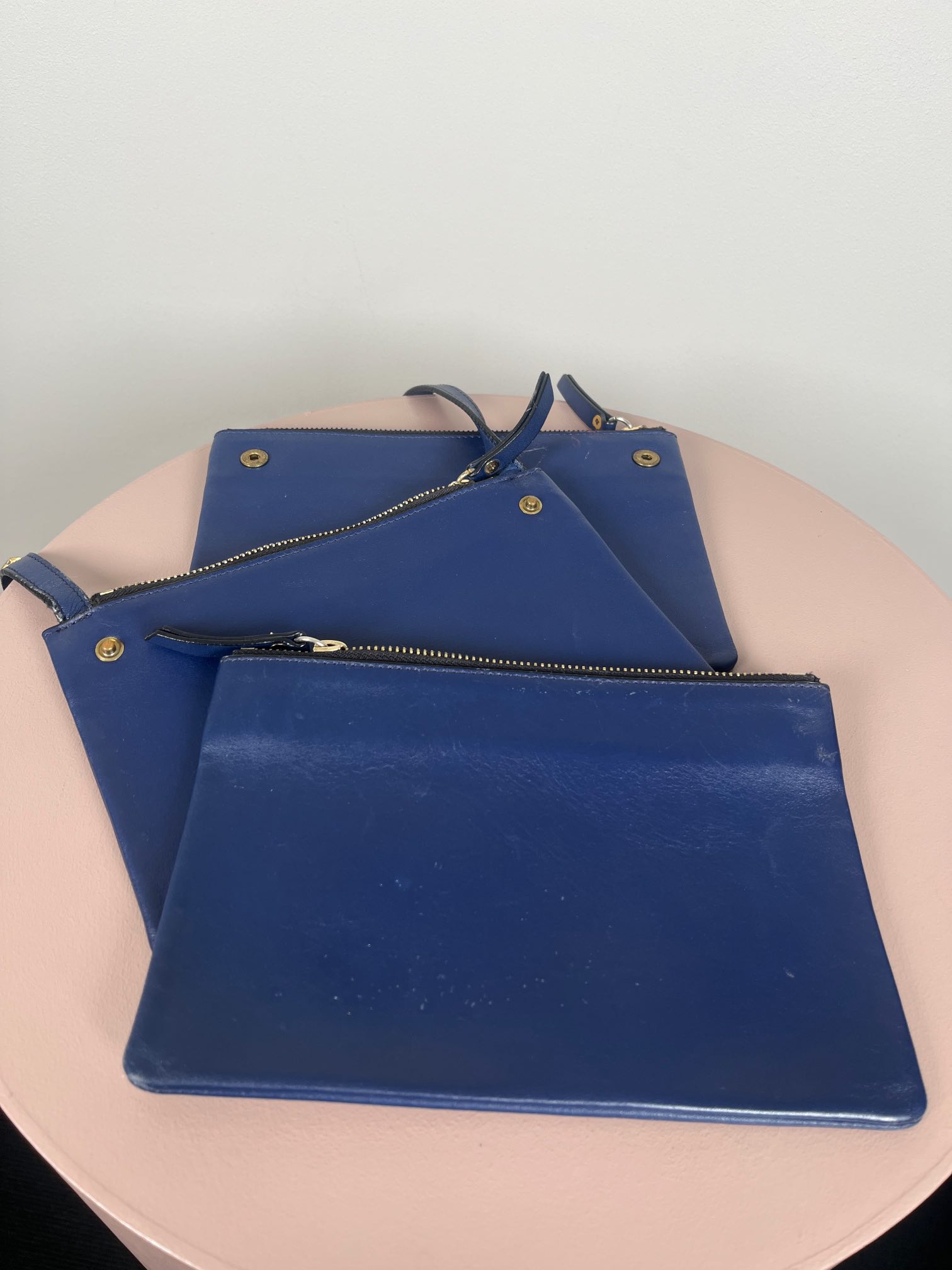 Rika by Ulrika Lundgren blå skuldertaske med 3 rum - Billede 6