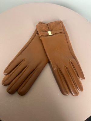 Imiteret skindhandske blød kvalitet str. 7 8 brun