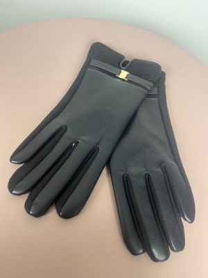 Imiteret skindhandske blød kvalitet str. 7 8 sort