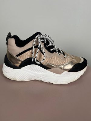 Steve Madden str. 38 <br/> sneakers beige sort guld