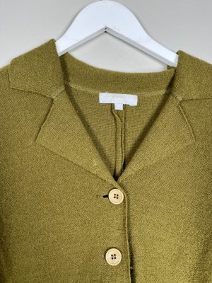 Lysgaard str. xl <br/> dusty olivengrøn blaser bluse