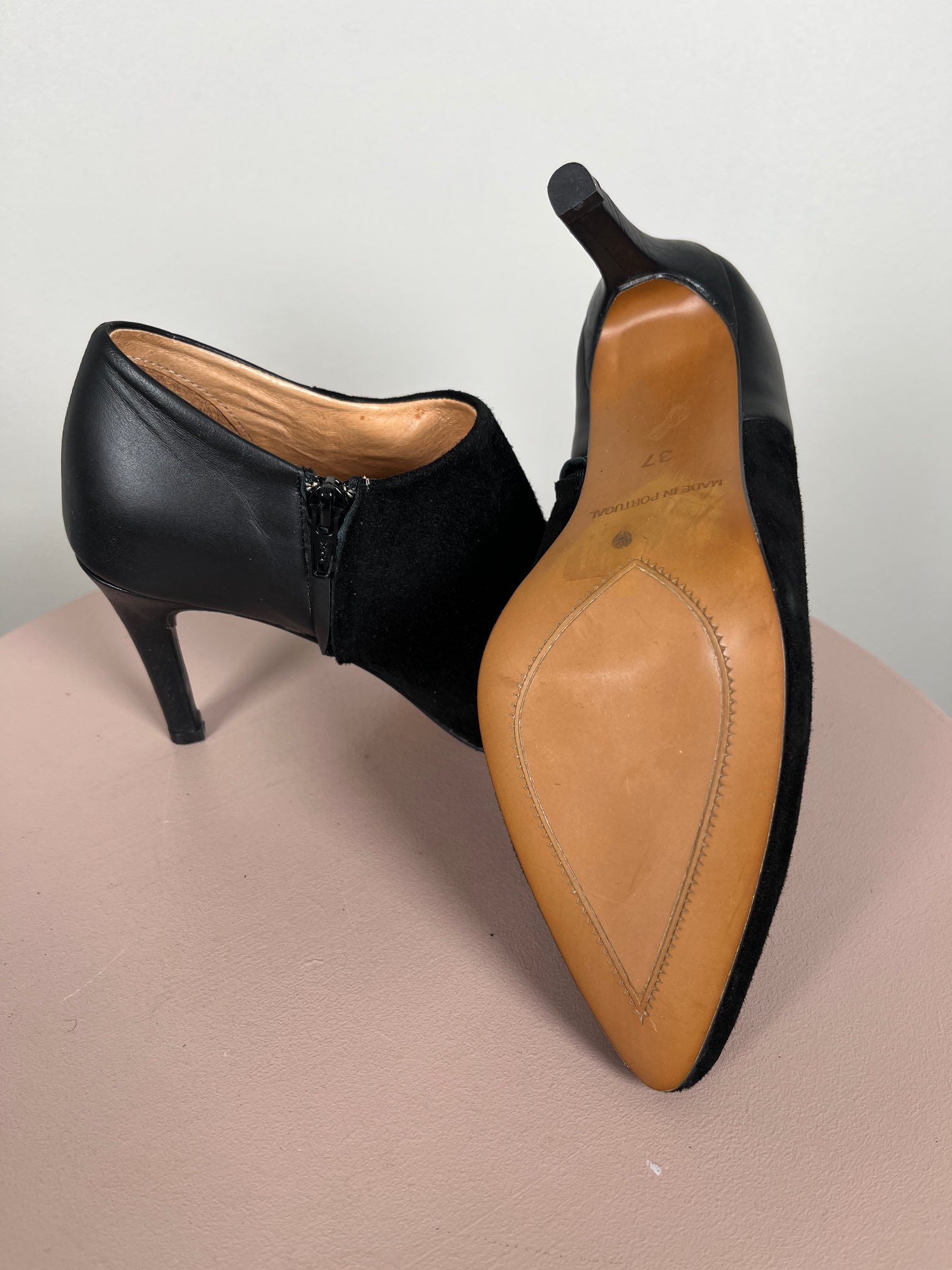 Inwear str. 37 <br/> sort ankelstøvle med hæl - Billede 3