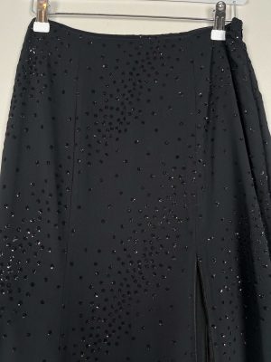 Swing str. 36 <br/> sort nederdel med glimmer