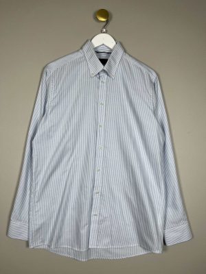 Identity str. 42 <br/> blåstribet skjorte