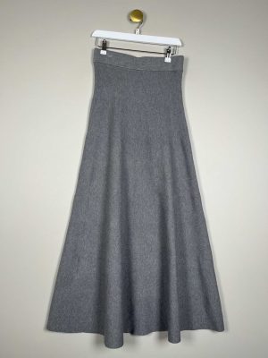 MSCH Copenhagen str. S/M <br/> grå striknederdel i A-snit