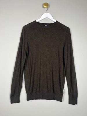 H&M str. S <br/> mørk olivengrøn pullover