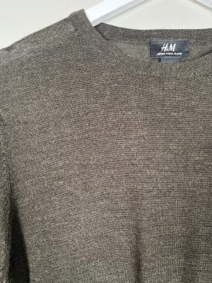 H&M str. S <br/> mørk olivengrøn pullover