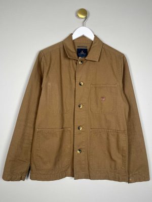 Roark str. S <br/> brun skjorte jakke i kraftig vævning