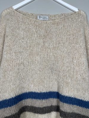 Tif Tiffy str. S/M <br/> beige strik med striber