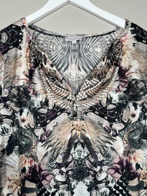 Dea Kudibal str. M <br/> mønstret silkebluse