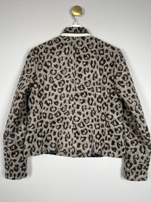 Mos Mosh str. 36 <br/> leopard jakke kontrast krave og store knapper