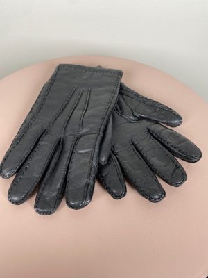 Skindhandsker med foer brun herre