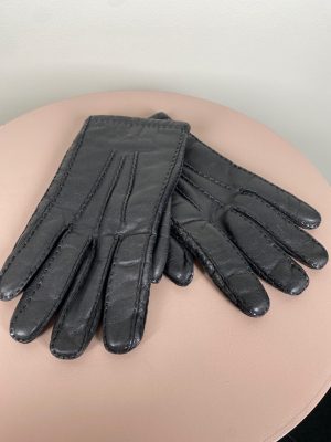 Skindhandsker med foer sort herre