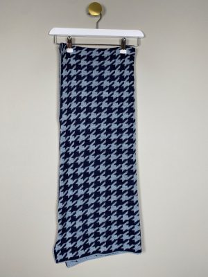 Poncho <br/>  Marine grå mønstret med sølvnister