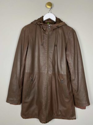 Levinsky CPH str. 36 <br/> brun læderjakke