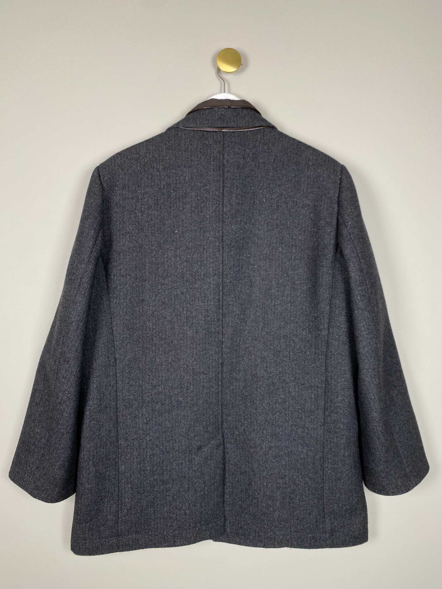 Garant str. 52 <br/> grå uldfrakke med aftagelig inderkrave - Billede 3