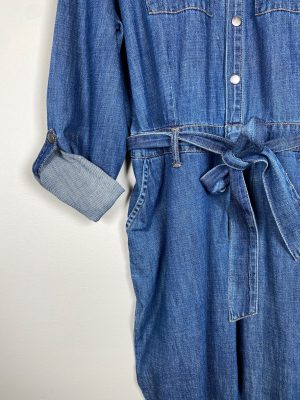 Minus str. 38 <br/> denim buksedragt