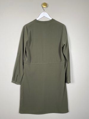Only str. 34 <br/> susto olivengrøn kjole