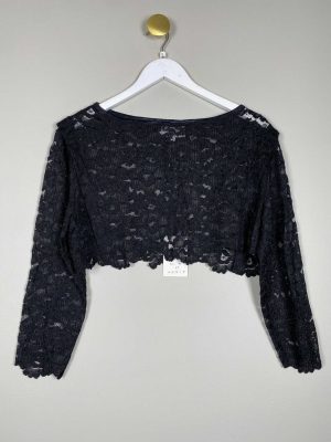 Maria Larsen str. S <br/> sort blonde bolero