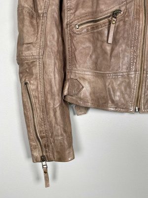 Auluna str, 36 <br/> brun skindjakke