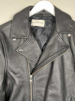 Won Hundred str. 48 <br/> sort skindjakke