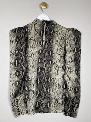 Copenhagen Muse str. M <br/> skjorte bluse grøn leopard print