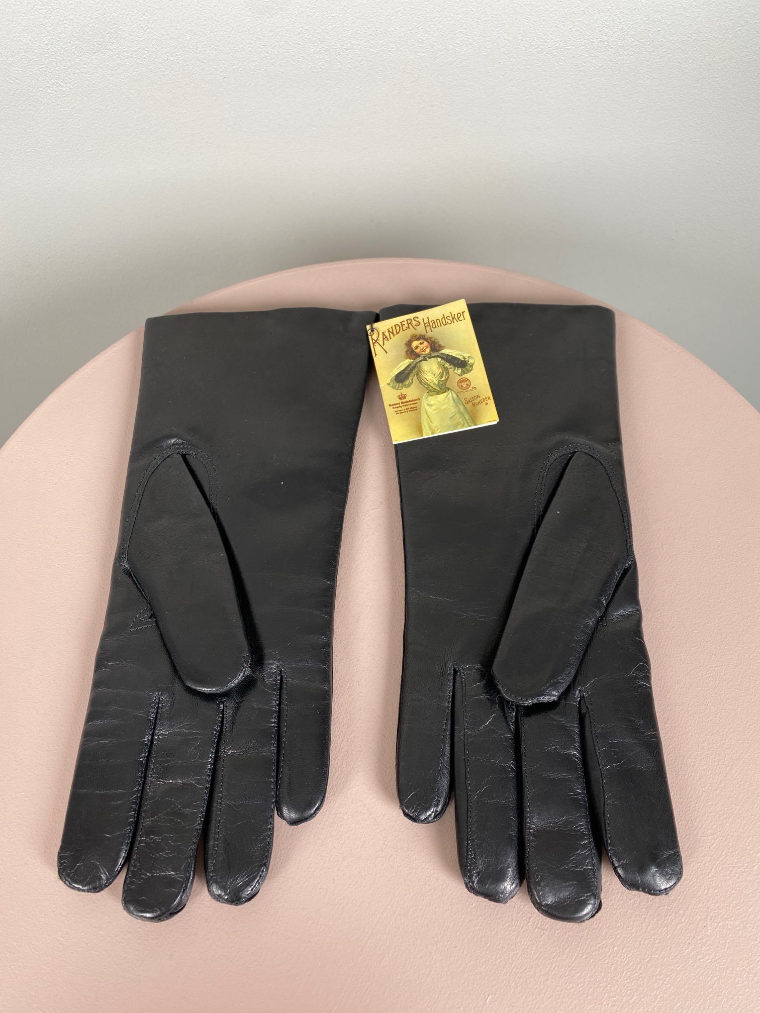Randers Handsker, sorte skindhandsker med foer - Billede 2